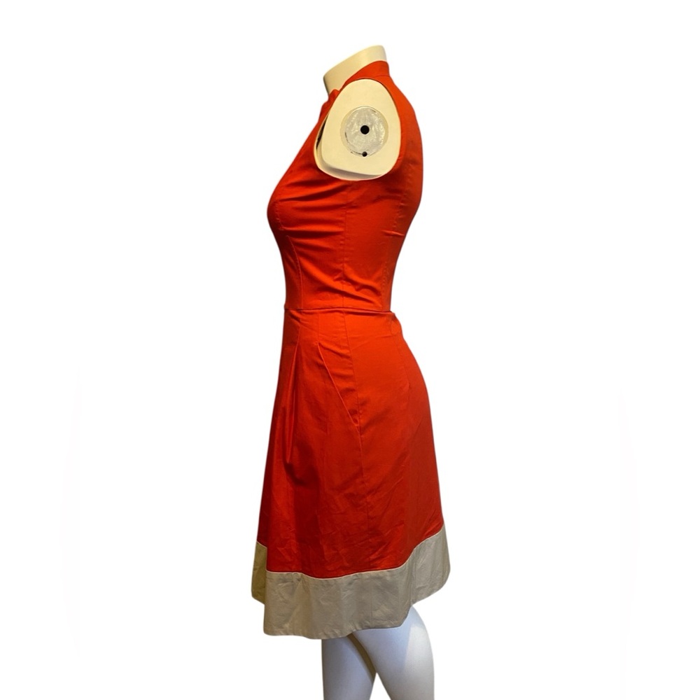 Akris Red Sleeveless Fit & Flare Dress Women’s Size 8 - Picture 4 of 14
